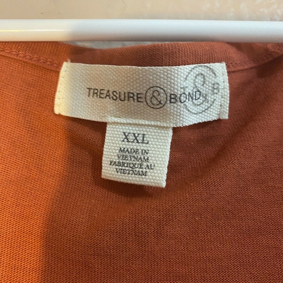 New Treasure & Bond Tank Midi Dress Sleeveless Red Sauce XXL Travel Beach aa4 - Picture 3 of 4